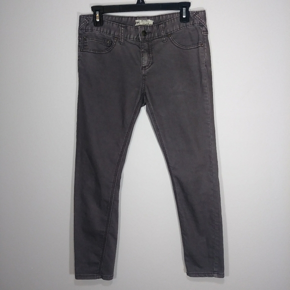 Free People Denim - Free People Skinny Jeans Brown Purple Size W 28